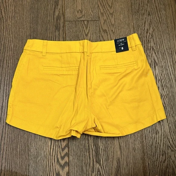 NWT J. Crew Yellow Shorts - Picture 2 of 2